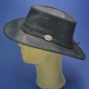 Barmah-chapeau australien cuir de buffle Barak noir : couleur - noir, Mixte - Homme et Femme, taille - S.53-54cm