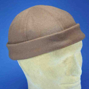 bonnet docker de couleur marron en laine de caban