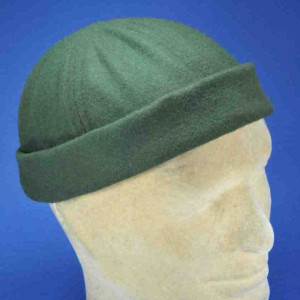 bonnet docker de couleur vert en laine de caban