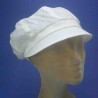 Gavroche lin blanc petit plateau femme : couleur - blanc, taille - elastiqué de 54 cm à 58 cm