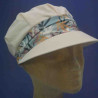 Casquette femme fond plat coton organique écru : couleur - écru, Taille Réglable - de 54 à 58cm