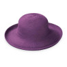 Chapeau femme anti UV prune grand bord forme breton : couleur - prune 45, Taille Réglable - de 54 à 58cm lien intérieur