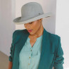 Chapeau femme anti UV seafoam grand bord forme breton : couleur - seafoam, Taille Réglable - de 54 à 58cm lien intérieur