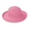 Chapeau femme anti UV rose grand bord forme breton : couleur - rose, Taille Réglable - de 54 à 58cm lien intérieur