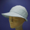 Casquette longue visière lin coton bleu pour femme : couleur - bleu-02, taille - elastiqué de 54 cm à 58 cm