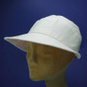 Casquette longue visière lin coton naturel pour femme : couleur - naturel, taille - elastiqué de 54 cm à 58 cm