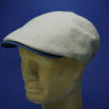 Casquette lin brooklyn beige jean été pour homme : couleur - gréce/jean, taille - L.58.59cm