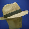 chapeau raphia crochet fino garniture coton kaki fabrication Francaise : couleur - kaki , Mixte - Homme et Femme, taille - S.54.55cm