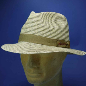 Chapeau fibre naturelle beige pour homme et femme