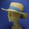 chapeau planteur raphia crochet homme et femme :  garniture - bleu, Mixte - Homme et Femme, taille - S.54.55cm