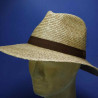 chapeau très grand traveler paille cousue pour homme et  femme : couleur - café, Taille Réglable - de 54 à 58cm lien intérieur