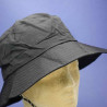 Chapeau de pluie pliable dans sa housse pour femme : couleur - noir, Taille Réglable - de 54 à 58cm lien intérieur