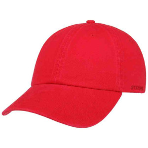 STETSON casquette visiére baseball en coton rouge  upf 40