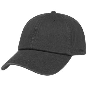 STETSON casquette visière baseball en coton noir upf 40