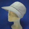 Casquette longue visière souple taupe en lin pour femme : couleur - taupe, Mixte - Femme, taille - elastiqué de 54 cm à 58 cm