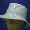 Chapeau réglable imperméable pvc blanc pour femme : couleur - blanc, Mixte - Femme, Taille Réglable - de 54 à 57cm