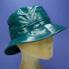 Chapeau réglable imperméable pvc vert pour femme : couleur - vert , Mixte - Femme, Taille Réglable - de 54 à 57cm