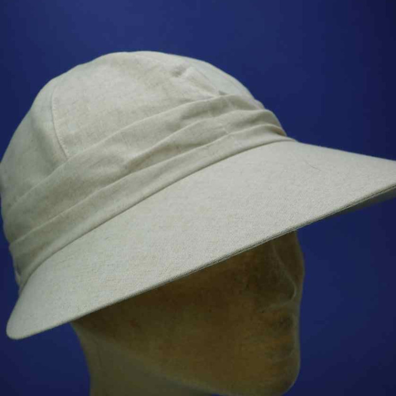 Casquette Longue Blanche Bill Sun Ajustable - Homme, Coton, 5 Panneaux, Outdoor