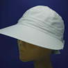 casquette réglable blanc très longue visière femme lin : couleur - blanc, Mixte - Femme, Taille Réglable - par lacet de 54cm à 59cm