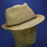 chapeau trilby raphia crochet homme et femme : couleur - naturel, Mixte - Homme et Femme, taille - M.56.57cm