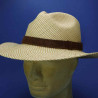 Chapeau Panama forme australienne bicouleur : couleur - naturel/bei, Mixte - Homme et Femme, taille - S.54.55cm