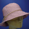 Chapeau bob cloche vieux rose été femme : couleur - vieux rose, Mixte - Femme, Taille Réglable - de 54 à 58cm lien intérieur