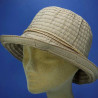 Chapeau bob cloche beige été femme : couleur - beige, Mixte - Femme, Taille Réglable - de 54 à 58cm lien intérieur