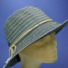 Chapeau bob cloche gris été femme : couleur - gris, Mixte - Femme, Taille Réglable - de 54 à 58cm lien intérieur