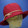 Chapeau bob cloche rubis été femme : couleur - rubis, Mixte - Femme, Taille Réglable - de 54 à 58cm lien intérieur