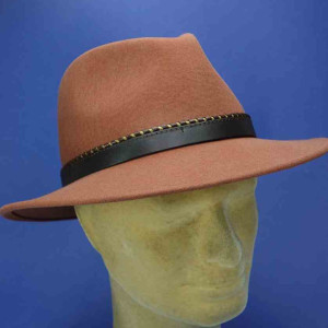 Chapeau feutre de laine traveler terracotta