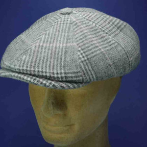 casquette irlandaise peaky blinder pure laine vierge gris rose MTM