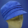 Casquette femme en velours milleraies azul MTM : couleur - Azul, taille - Elastiqué 54 à 57cm