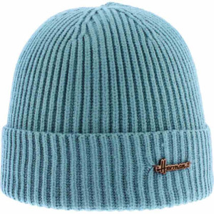 Bonnet court uni avec revers pour homme et femme bleu hermann