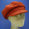 Gavroche casquette femme  polyester polaire rouille : couleur - rouille, taille - elastiqué de 54 cm à 58 cm