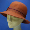 chapeau cloche rétro feutre de laine femme terracotta : couleur - terracotta, taille - 56.57cm