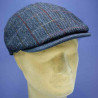 casquette forme anglaise homme  en harris tweed navy : couleur - navy, taille - 57cm