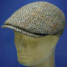 casquette forme anglaise homme  en harris tweed chevron brun : couleur - brun, taille - 57cm