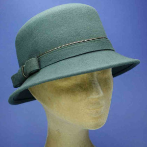 chapeau feutre de laine femme bords moyens bronze