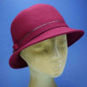 chapeau feutre de laine femme bords moyens framboise : couleur - framboise, Mixte - Femme, taille - 56.57cm