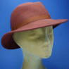 chapeau feutre de laine femme calotte asymétrique cuivre : couleur - cuivre, Mixte - Femme, taille - 56.57cm