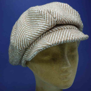 gavroche casquette polyester hiver femme chevrons camel