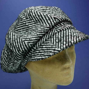 gavroche casquette polyester hiver femme chevrons noir