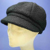 Gavroche casquette femme bouclette polyester noir : couleur - noir, Mixte - Femme, taille - elastiqué de 54 cm à 58 cm