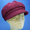 Gavroche casquette femme bouclette polyester bordeaux : couleur - bordeaux, Mixte - Femme, taille - elastiqué de 54 cm à 58 cm