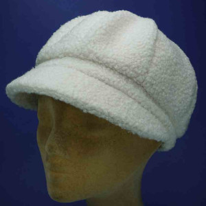 Gavroche casquette femme bouclette polyester écru