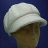 Gavroche casquette femme bouclette polyester écru : couleur - écru, Mixte - Femme, taille - elastiqué de 54 cm à 58 cm