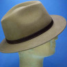 Chapeau feutre de laine traveler castor garniture cuir Fléchet : couleur - castor, Mixte - Homme et Femme, taille - 57cm