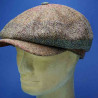 Casquette irlandaise peaky blinders laine chevron marron alfonso d'este : couleur - chevrons marron, taille - M.56.57cm