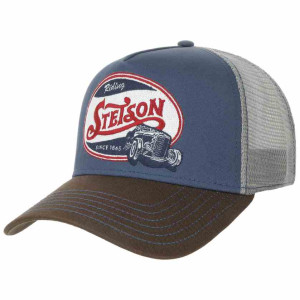 Casquette STETSON trucker cap riding hot rod bleu