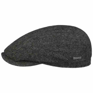 STETSON casquette  hiver Driver Cap Wool Herringbone grise